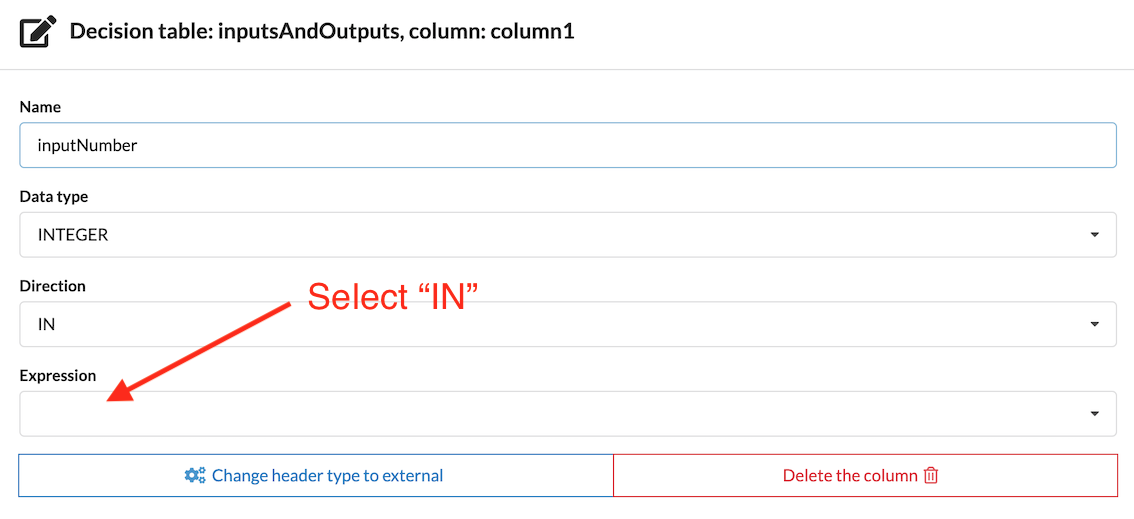 Adding an expression IN