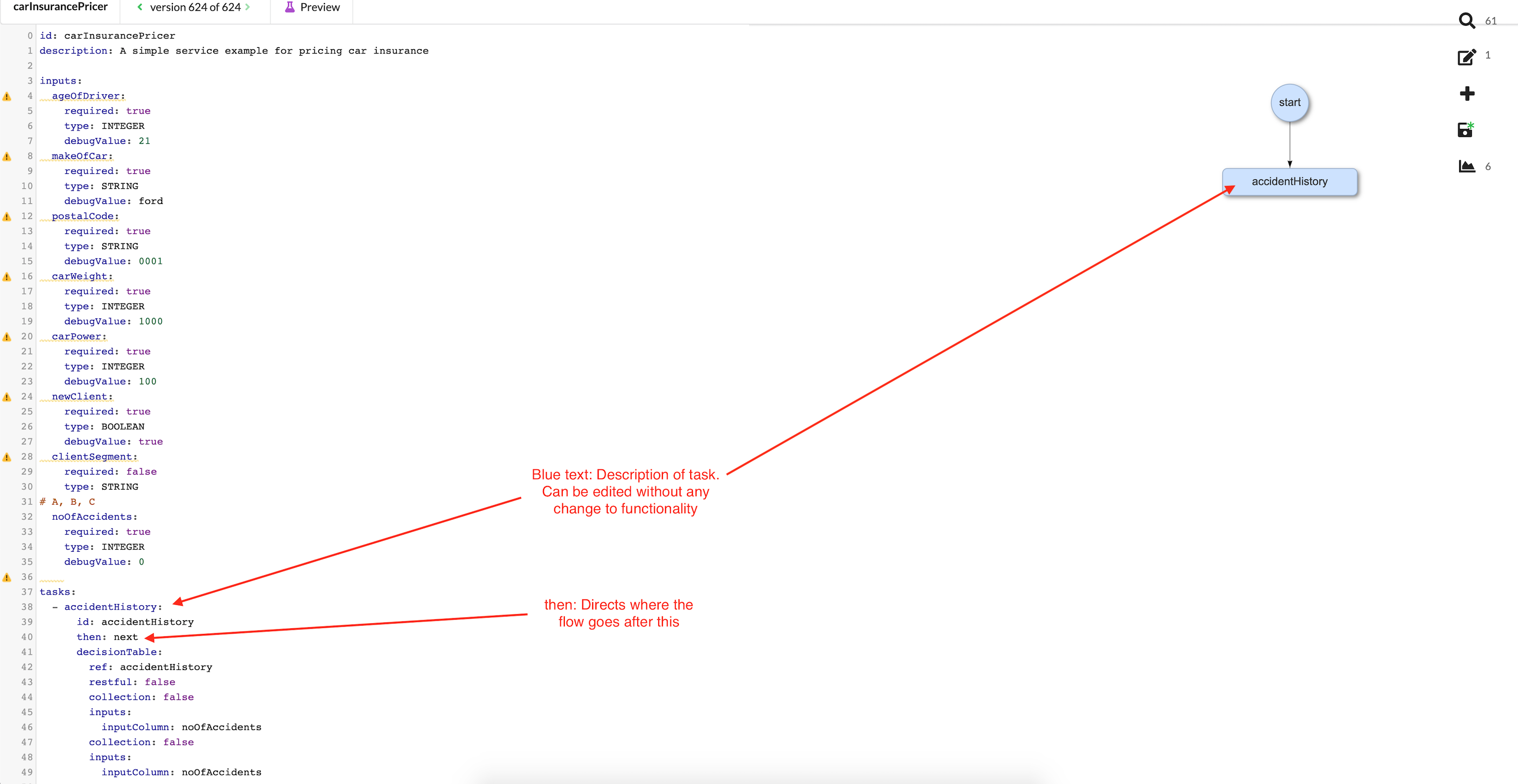 Flow editor after adding DT task