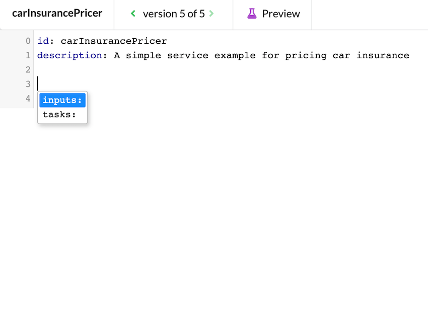 Creating a new input