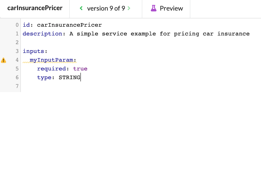 Creating a new input