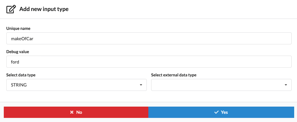 Inserting a second input